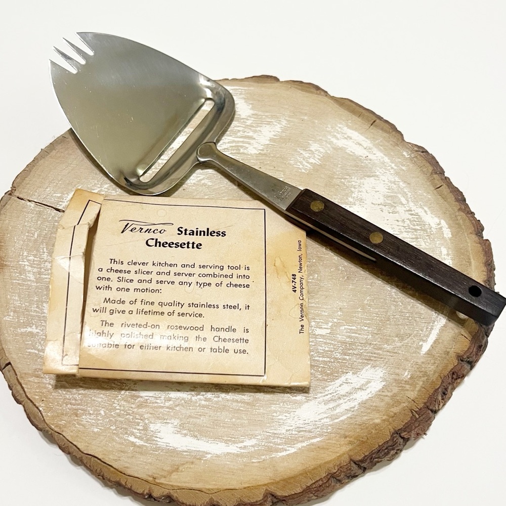 Vernco Stainless Steel Cheesette 9” Wood Handle